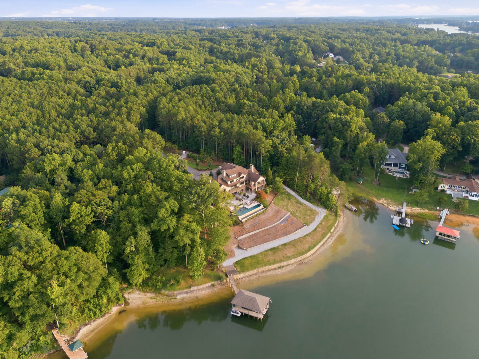 The grounds and the private drive from above