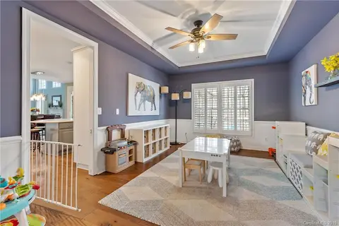 Living room with custom molding!