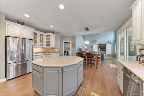 6 hand scraped engineered hardwood floors entire downstairs!