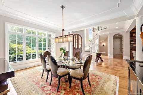 Dining room has great natural lighting.