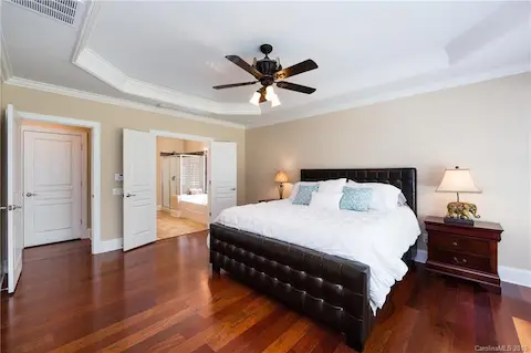 Large main-level master suite with trey ceiling!