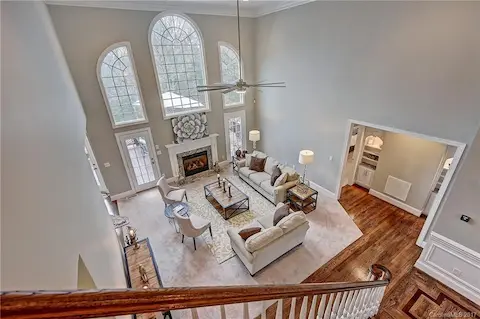 Birds Eye View of Family Room