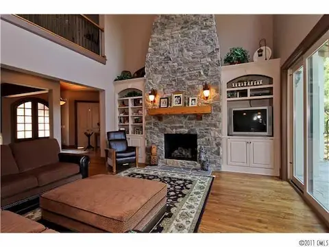 Great Room - One of two Stone Fireplaces!