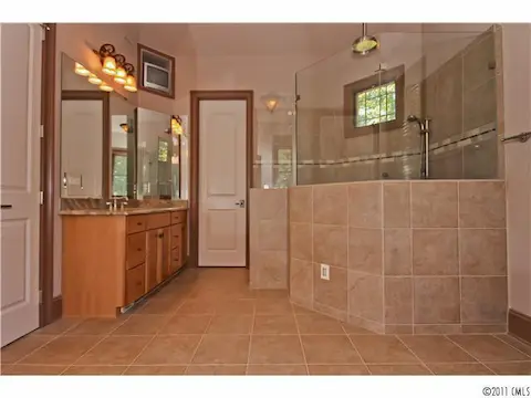 Bathroom - Master Bath - Step Down Rain Shower plus His & Hers Vanities in Master Bath
