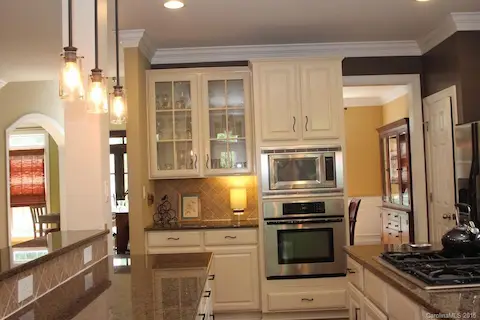 Beautiful glass cabinet fronts for display.