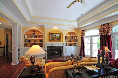 Custom Designed Book Shelves & Fireplace!