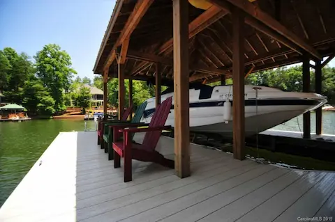 25'X30' Covered Dock w/ 5' Storage Closet! Maintenance Free Metal Roof & Brock Deck Vinyl Decking!