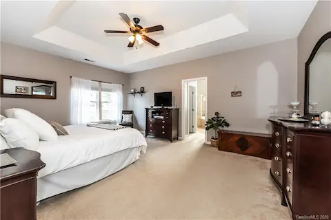 Master Bedroom with tray ceiling