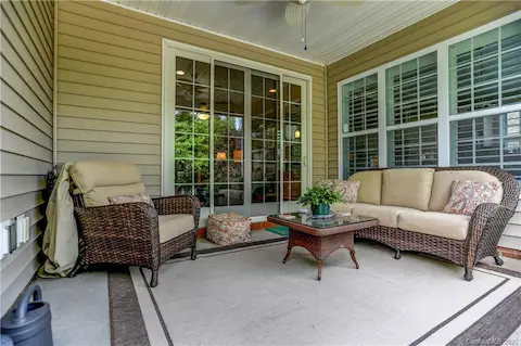 Covered back Porch