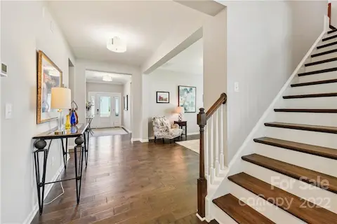 Entry Hall and Hardwood staircase.