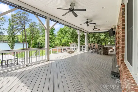Enclose the deck with the automated screens