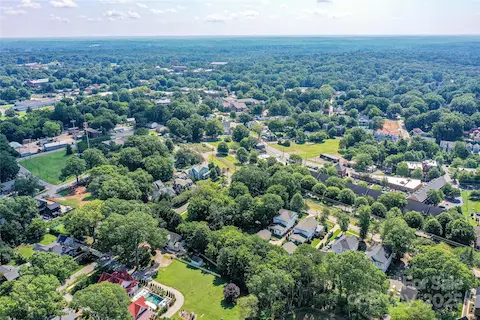 Long range view towards the NE over the Town of Davidson