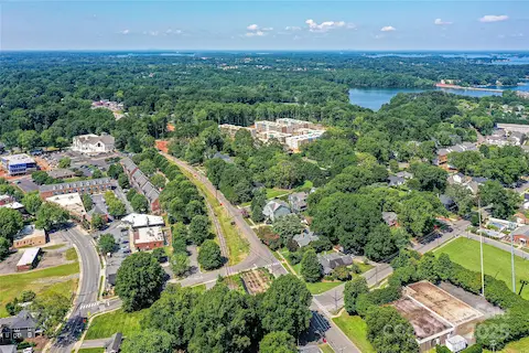 Davidson Community Garden & Ada Jenkins Center on the lower side of photo