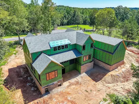 Ariel View - 2Story/Basement, 5 Bedroom,4.5 Bath Retreat beautifullynestled on 2.16 acre, private,cul-de-sac lot in exclusive,picturesque, new community,Cachet of Davidson!