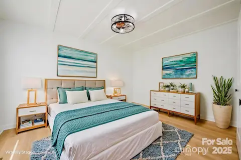 Primary Bedroom vitually staged