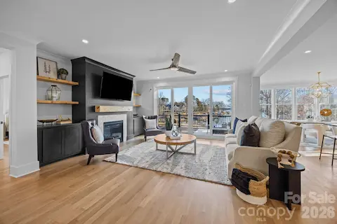 Elegant custom built-ins, designer touches throughout