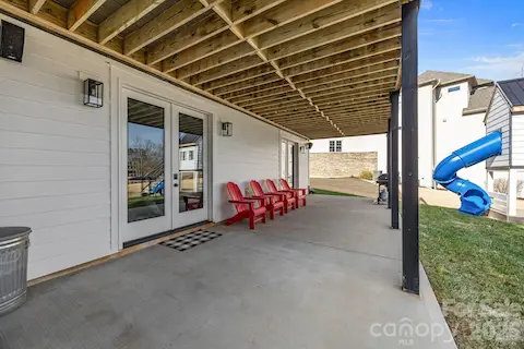 Covered patio- walkout full basementexterior Bose sound system on patio as well as upstairs deck