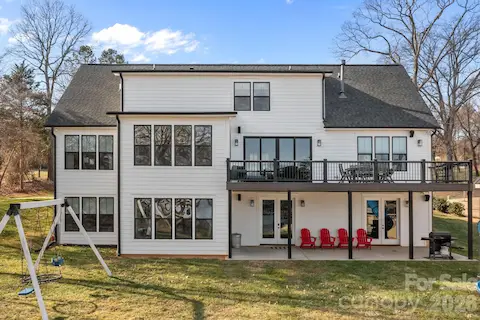 Backyard exterior. facing the lake