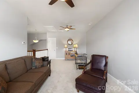 Flex space has double fans and access door to storage.