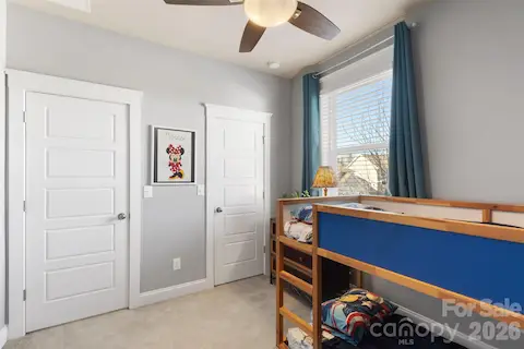 4th bedroom with ceiling fan