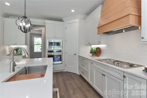 A thoughtfully designed kitchen with ample prep space.