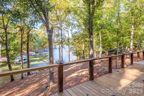 Views of lake from deck