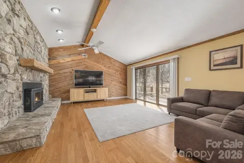 Virtually staged living room