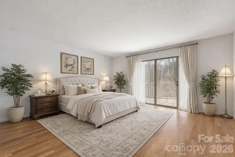 Virtually staged main level back bedroom