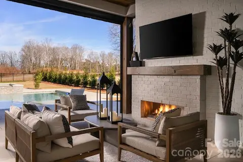 Covered Patio (Fireplace and Pool not included in list price of home)