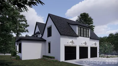 3 car garage Rendering for To Be Built him