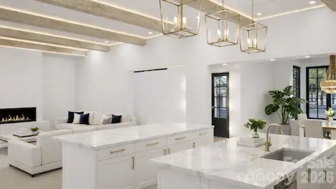 Rendering for Open kitchen living room
