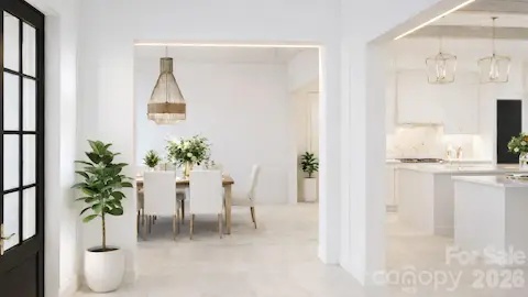 Rendering of Kitchen and dining areas