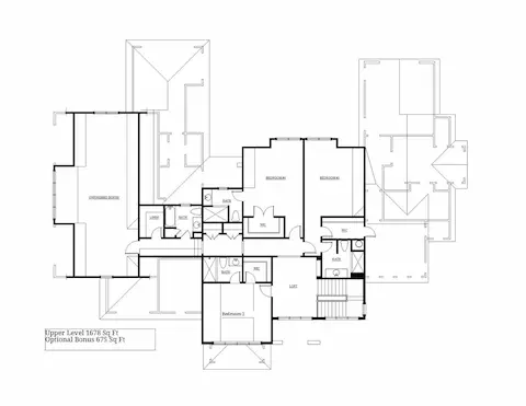 Upper level floor plan