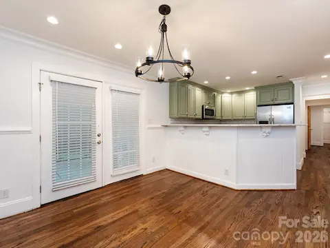 Dining room with back patio access
