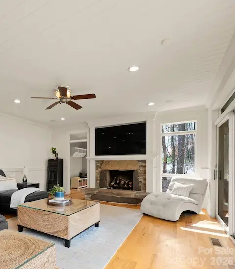 Statement Stone Fireplace