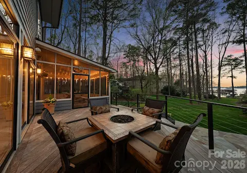 Ipe Deck With Cable Railing with Unobstructed Lake Views
