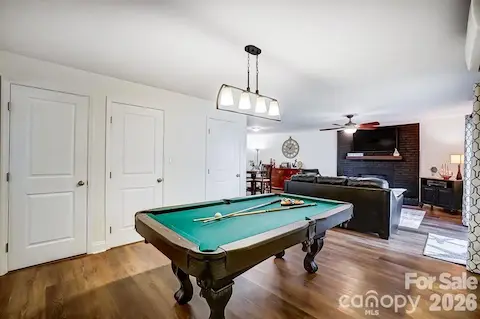Great game room with large family room. Slider to the great outdoors