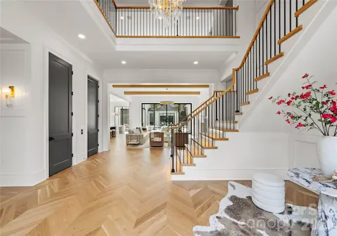 Grand entry to 12++ feet tall ceilings on the main floor