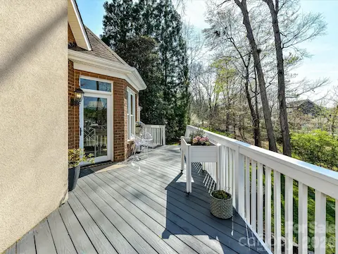 Back deck overlooking the backyard