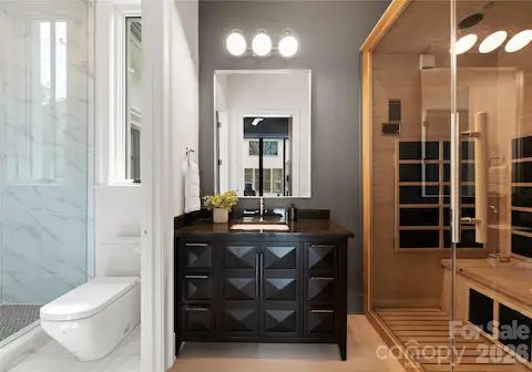 Full bath in well being room