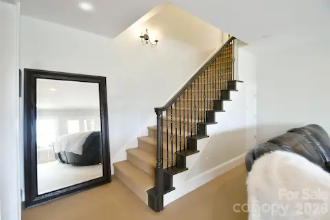 Stairs leading to the basement