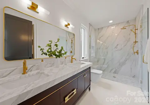 Each bath has a designer unique look