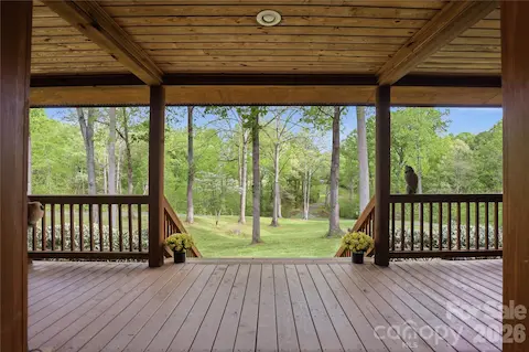 View from front door to front of home showing spacious outdoor lifestyle.