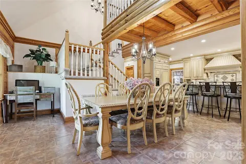 Dining area open to kitchen