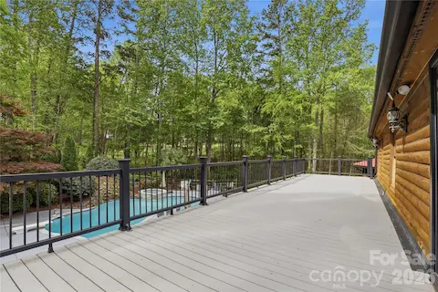 Upstairs Deck over looking the outdoor oasis.