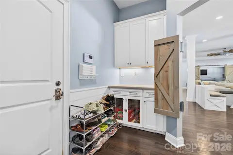 Mud room off garage