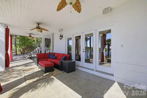 Lower level covered patio.