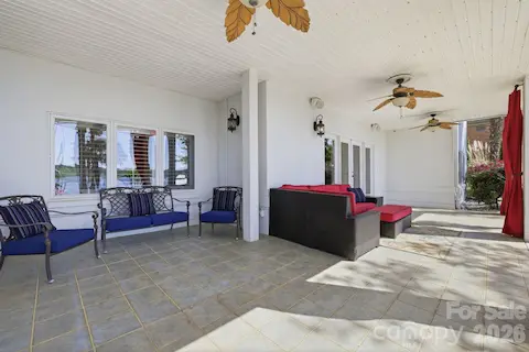 Lower level covered patio.
