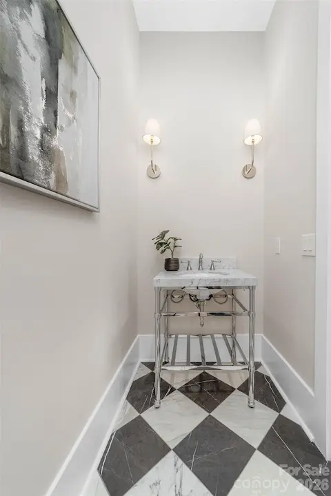 Main level powder room