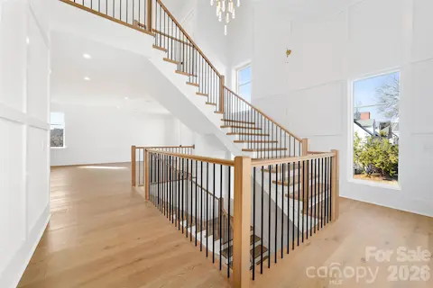 Stairs from the second floor to the third floor